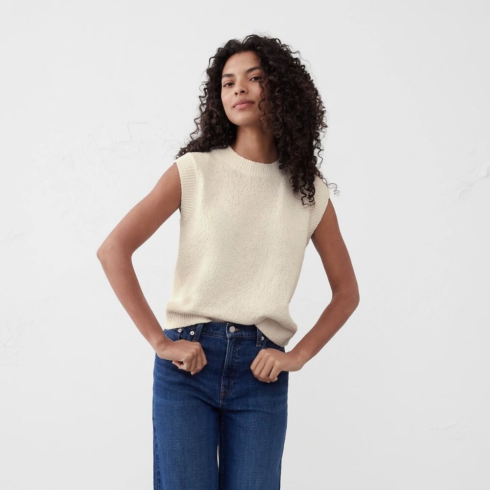 Banana Republic Factory- Bouclé Pullover Sweater Sleeveless